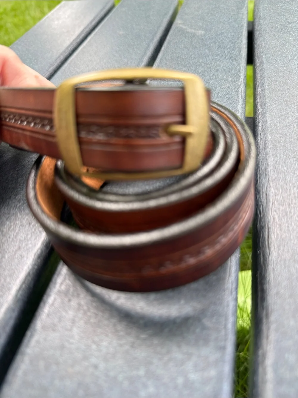 Hand Tooled Leather Belt
